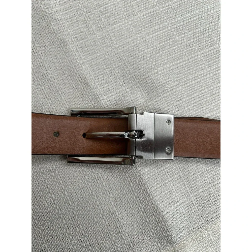 Boys Small/Medium Reversible Black Brown Leather Belt
